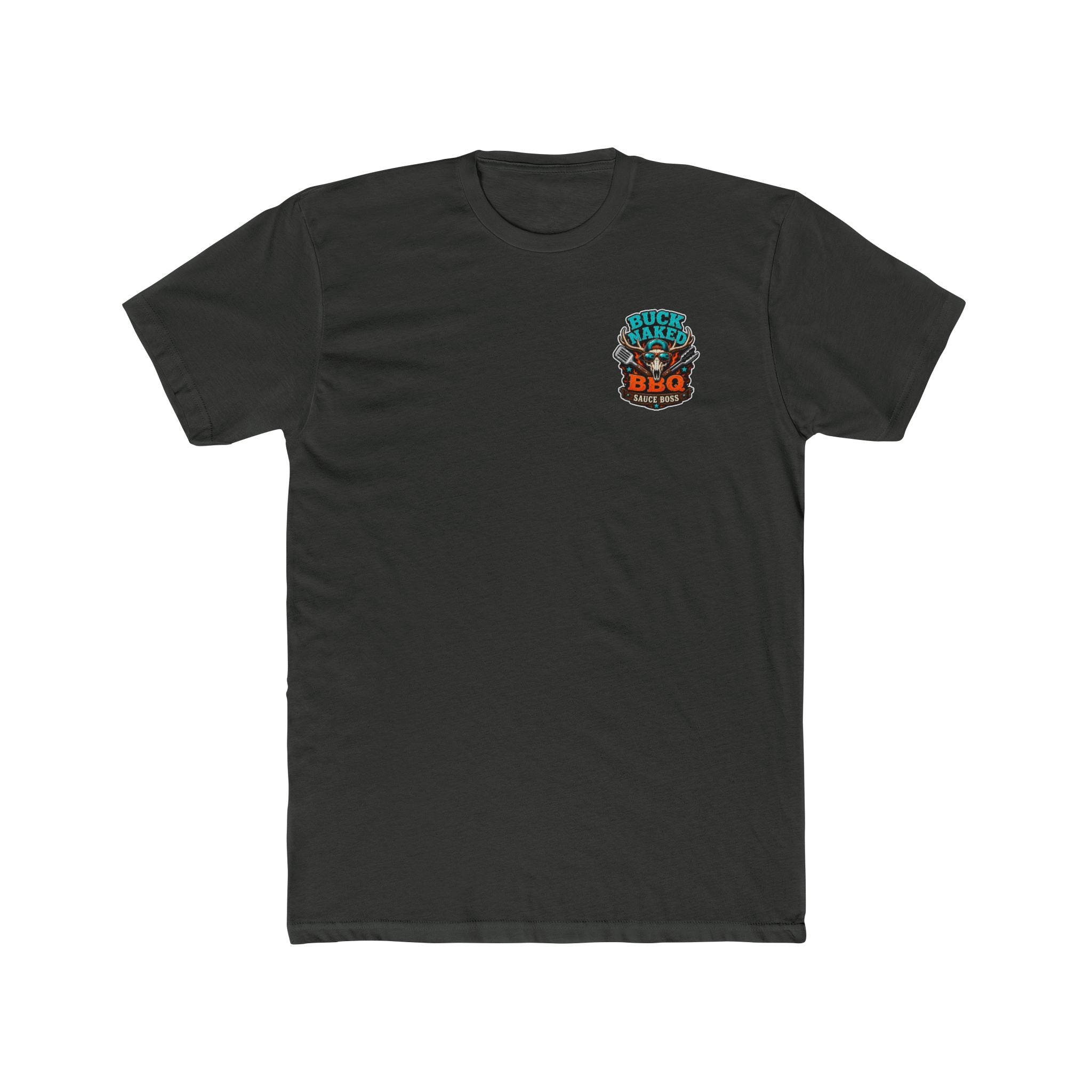 Buck naked BBQ Unisex Cotton Crew Tee