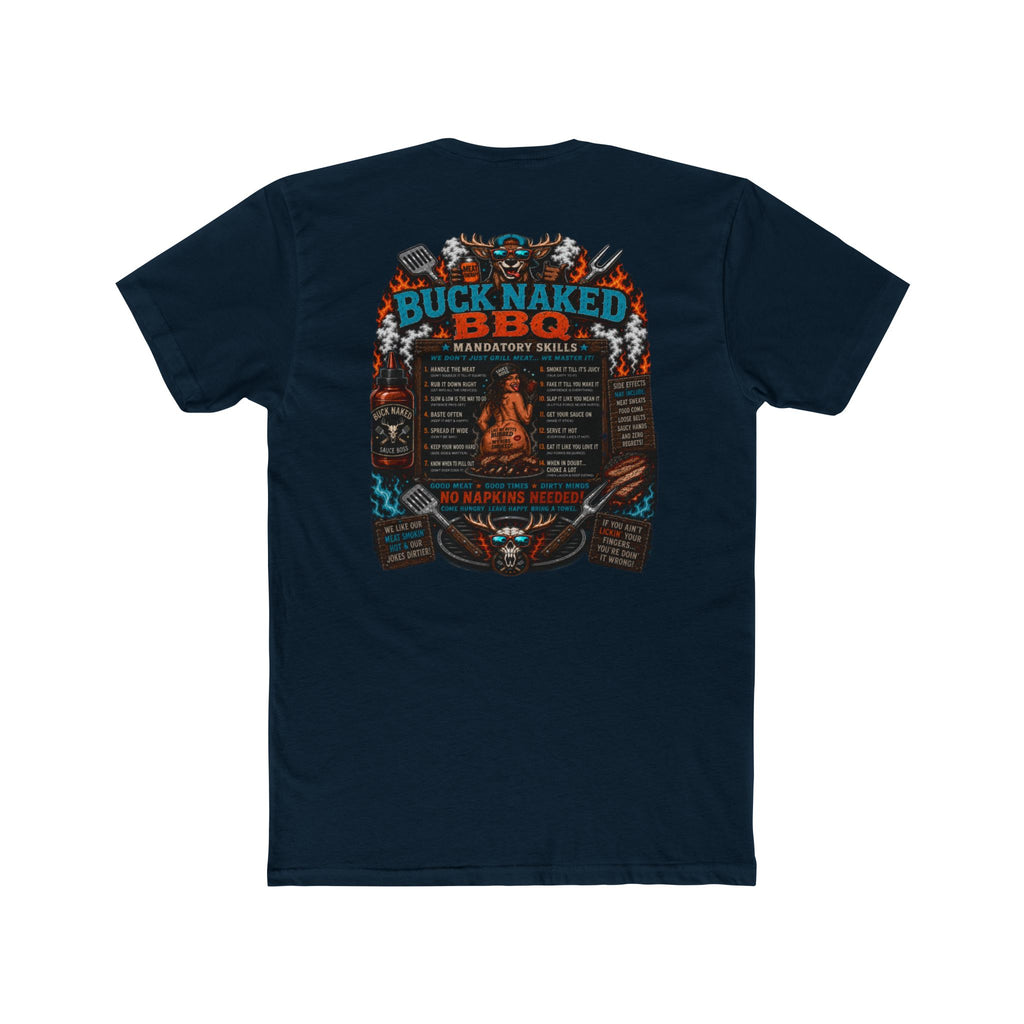 Buck naked BBQ Unisex Cotton Crew Tee