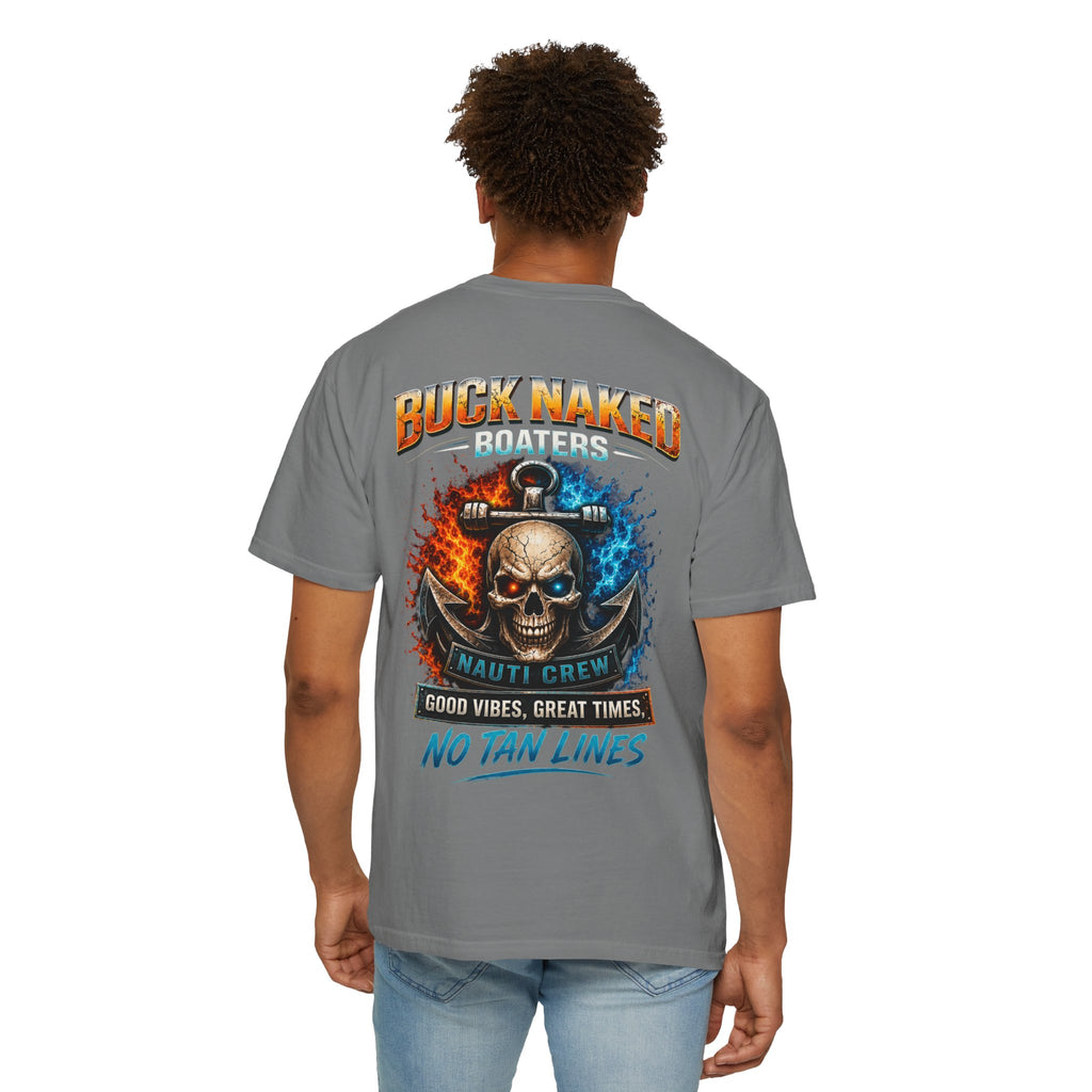 Buck Naked Skull T-Shirt — No Tan Lines Graphic Tee