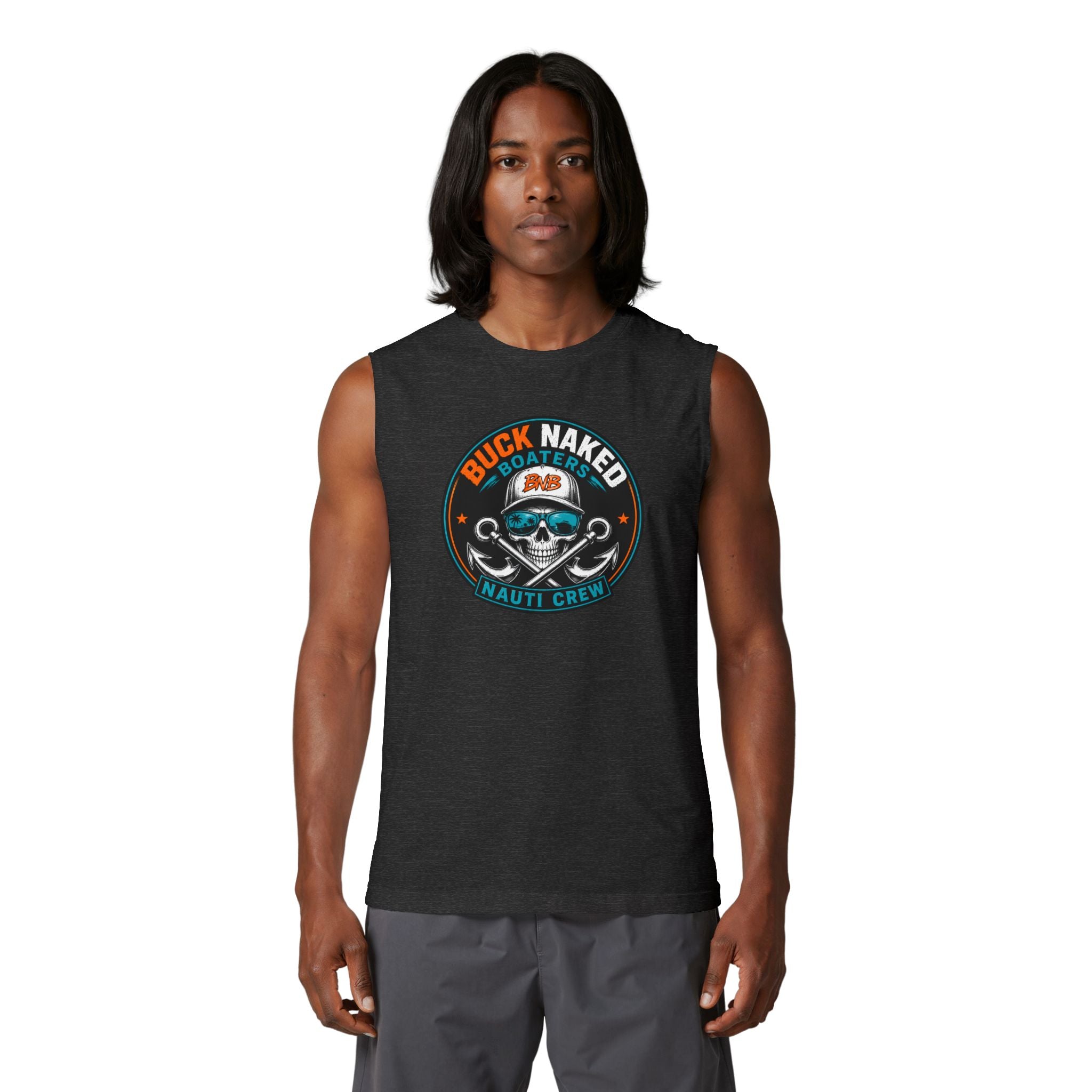 Unisex Jersey Muscle Tank classic nauti skull logo 25